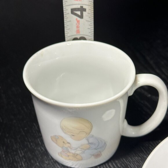 1984 Precious Moments Jonathan & David Cup & Plate Set - Vintage - Made in Japan - Picture 8 of 8